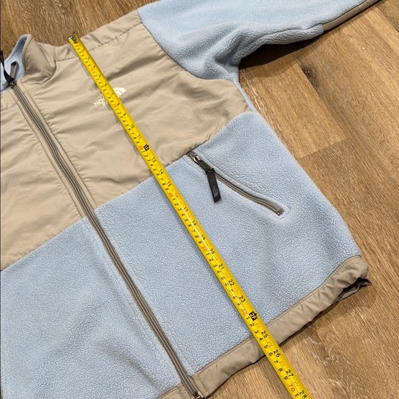 The North Face Size XL Gray and Baby Blue Teddy Bear Fleece Jacket Zip Up - Picture 8 of 14